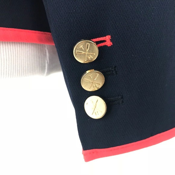 Tommy Hilfiger | Navy & Red Piped Blazer - Picture 5 of 8